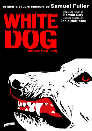 white dog poster